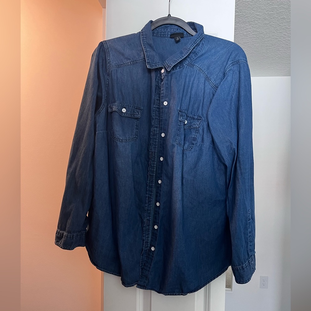 Torrid- Denim Button-Down Shirt- Torrid Size 2